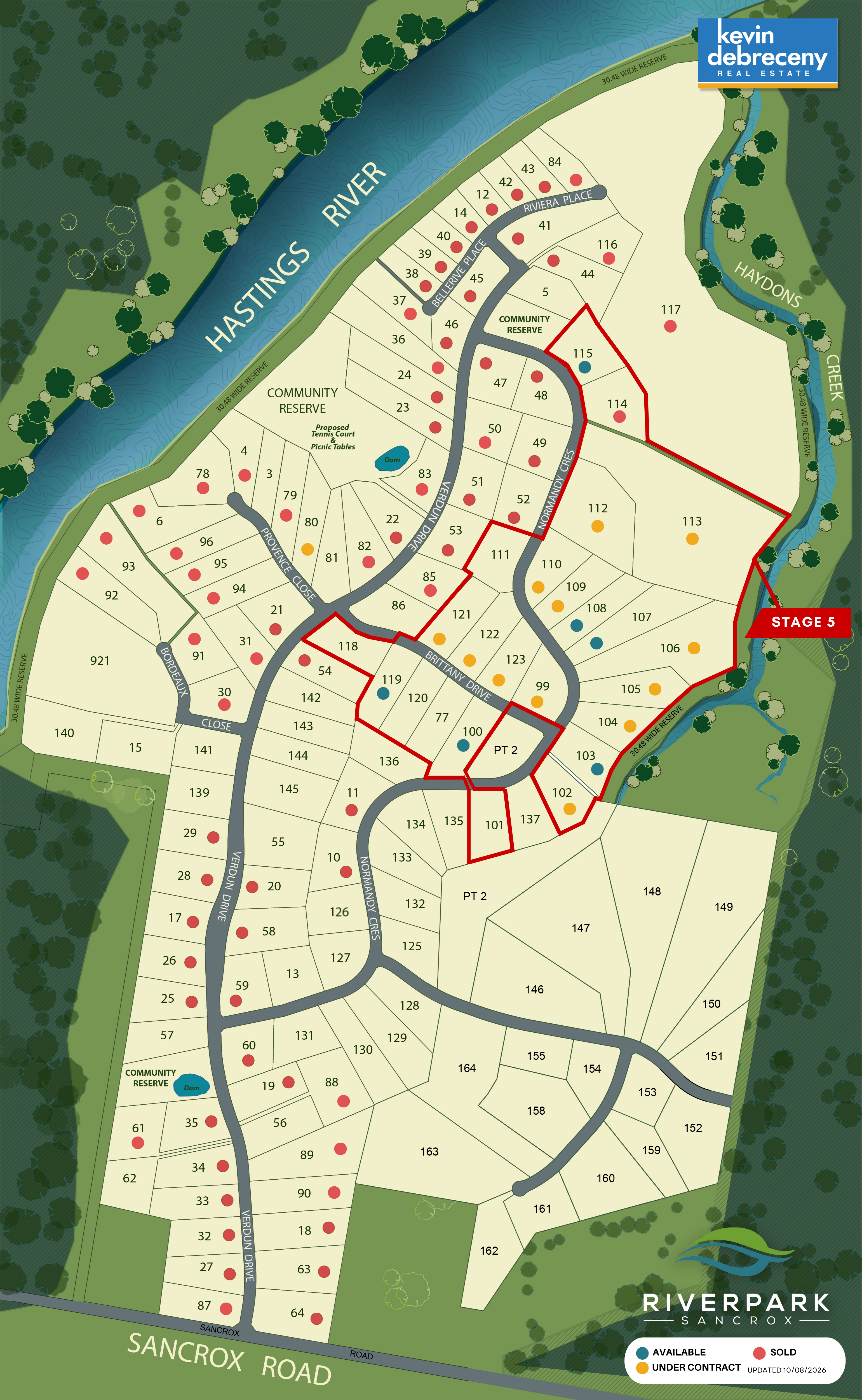 Riverpark Sancrox - Masterplan - Stage 5 - 2026 - Updated 10 Aug 2026
